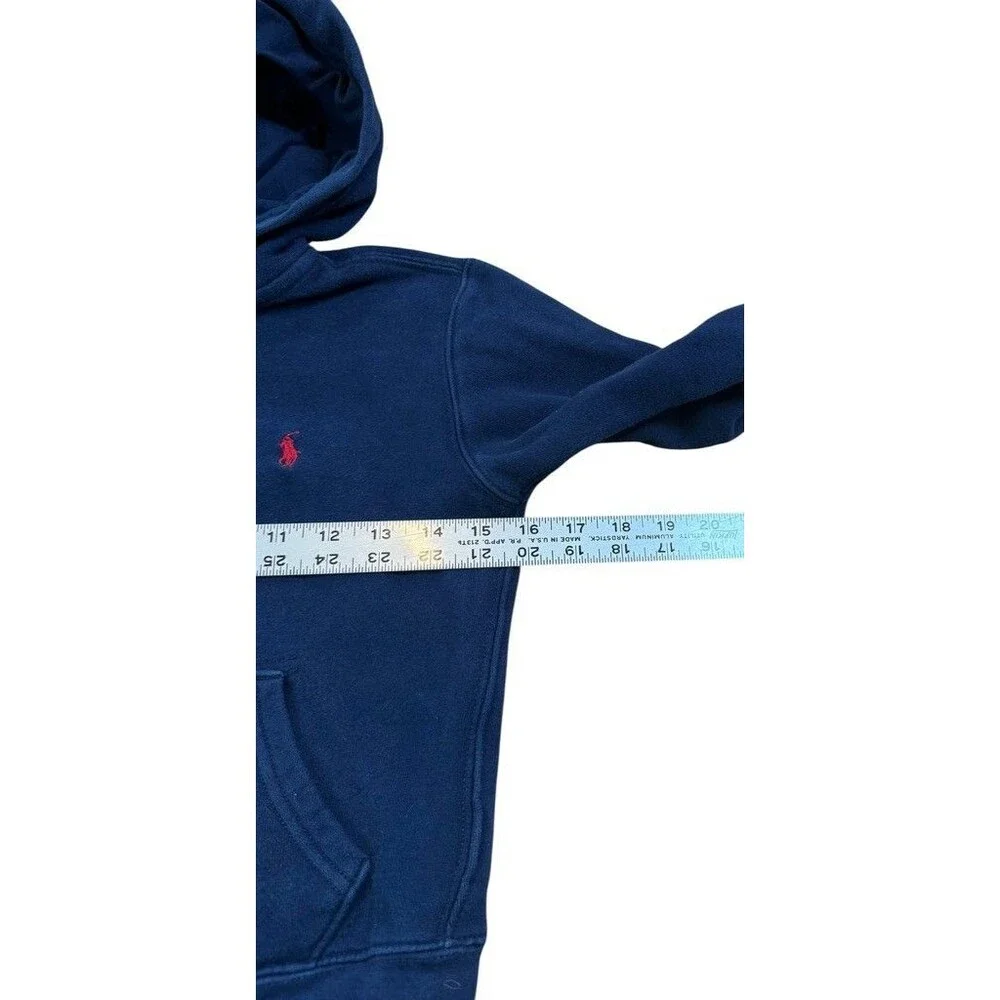 Polo Ralph Lauren Boys Hoodie Sweatshirt Size Small (8) Full Zip Navy Pony Logo